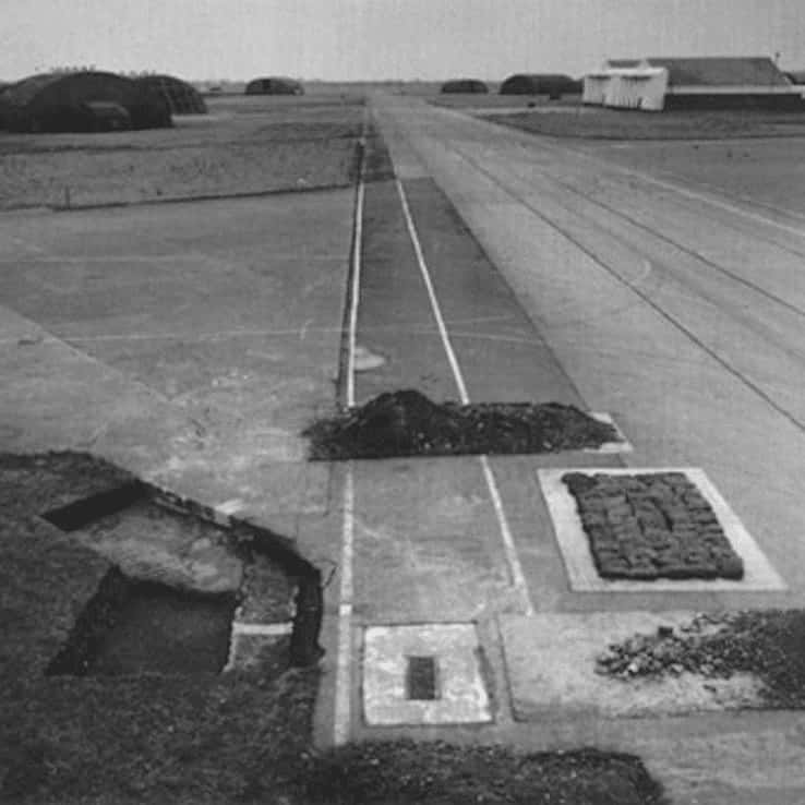 On-site earthwork RAF Upper Heyford Spring 1997.